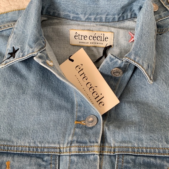 Etre Cecile The Real Live Bunch Oversize Denim Jacket in Light Blue Size M - Picture 4 of 4